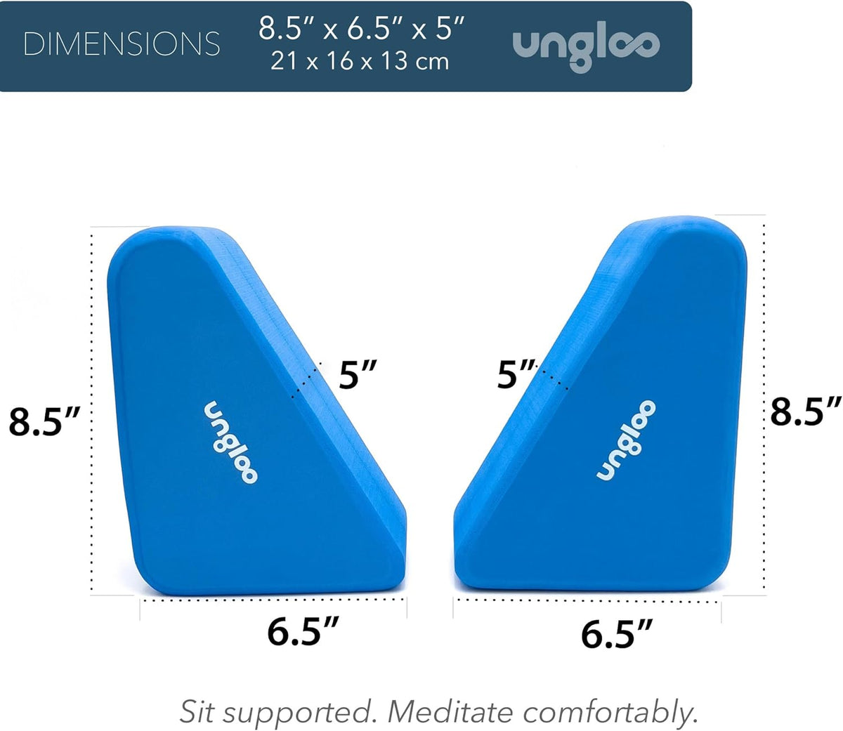 Supportive Yoga Block Wedges for Seated Meditation – Elevates Knees, Reduces Hip Pressure, and Improves Cross-Legged Posture