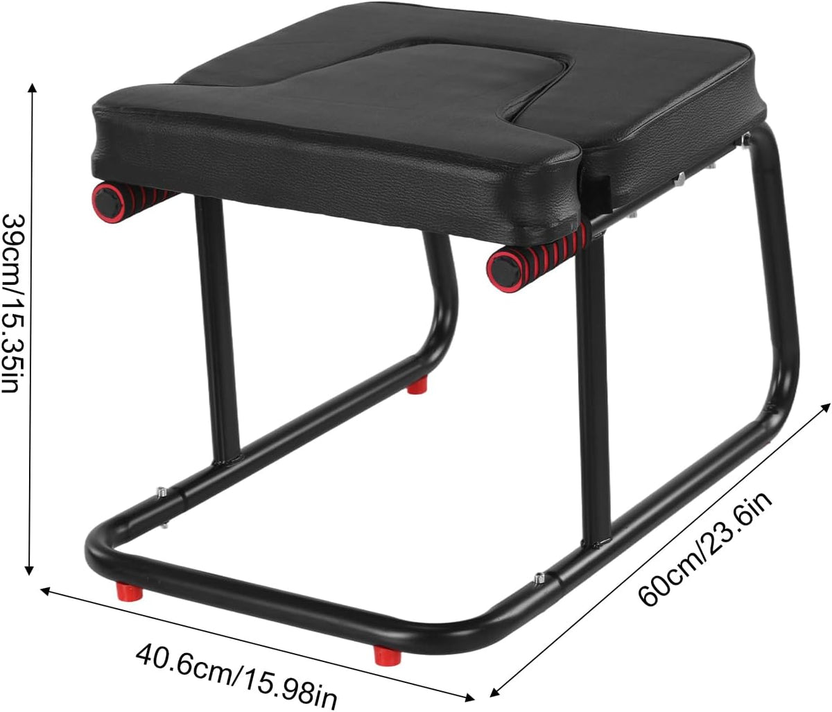 Yoga Headstand Bench with Double Armrests, U-Shaped Inversion Chair for Handstand Training, 400LB Capacity Non-Slip Headstand Trainer Stool for Home Gym Physical Therapy Posture Support