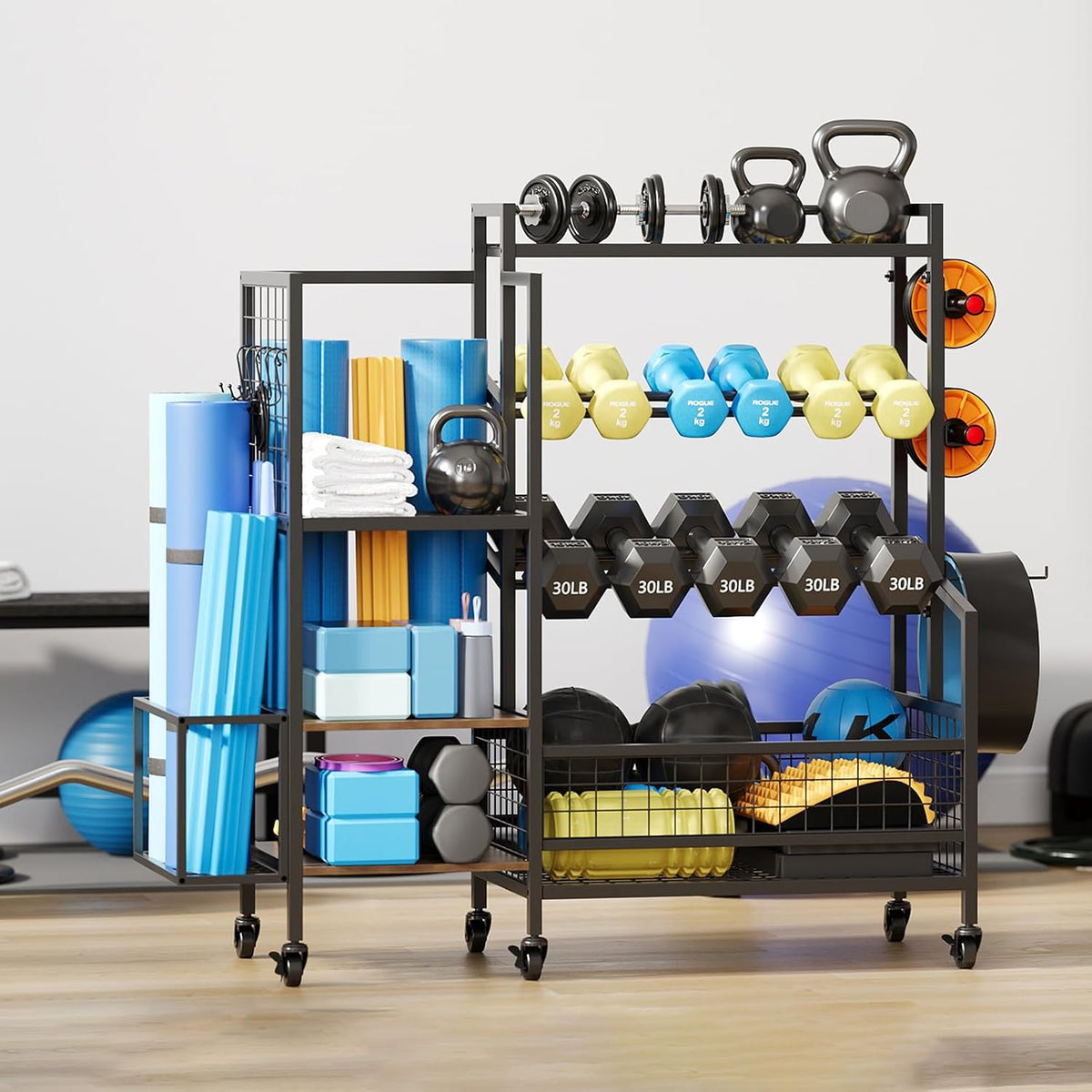 3-Tier Dumbbell Rack Stand, Adjustable Weight Rack for Home Gym