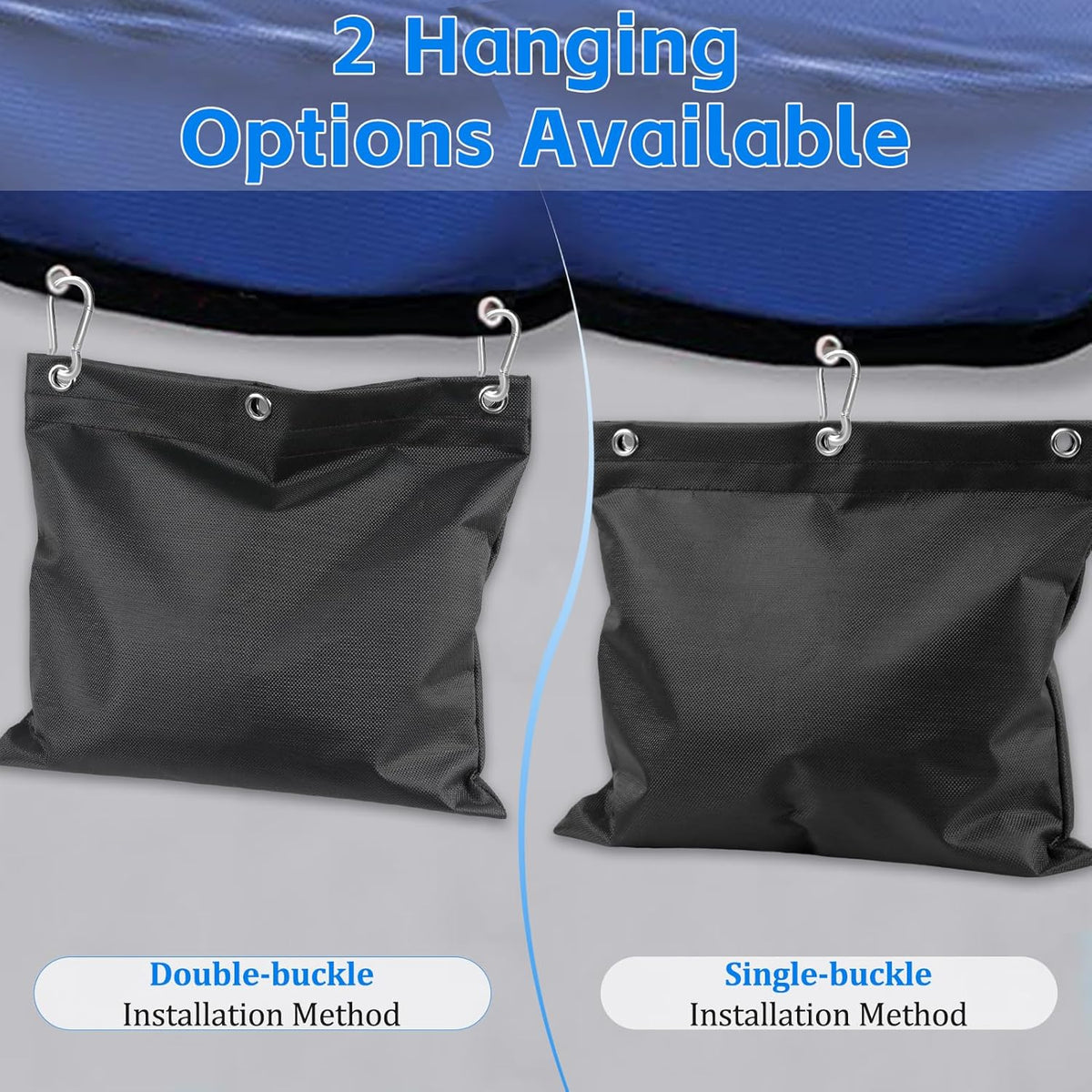 10-Pack Photography Sandbags Weight Bags with Carabiner (Max Load 20 lbs)