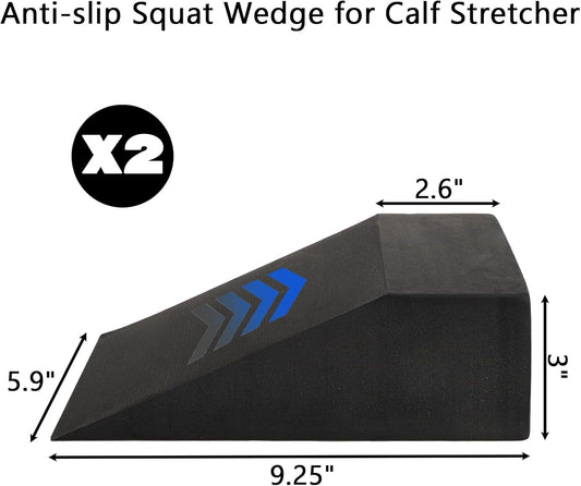 2 Pcs Yoga Foam Squat Wedge Blocks, Professional Squat Ramp for Heel Elevated Squat, Lightweight Calf Stretcher Slant Board for Fitness, Squat, Push Up, Weightlifting