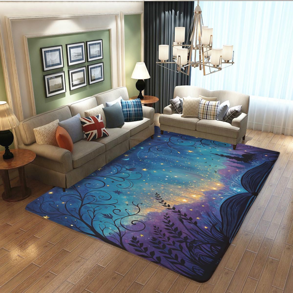 Butterfly Carpet Area Rug - Lovely Butterflies Printed Carpets for Kids Butterfly Theme Living Room Indoor Bedroom Decor Soft Polyester Yoga Mat 2'x3'