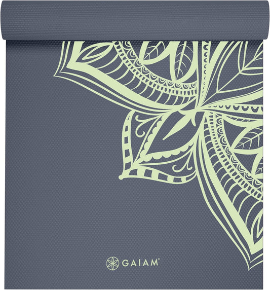 Yoga Mat - Premium 5mm Print Thick Non Slip Exercise & Fitness Mat for All Types of Yoga, Pilates & Floor Workouts (68" x 24" x 5mm)