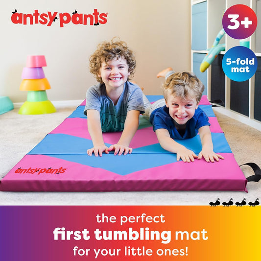 Tumbling Mat for Kids – Gymnastics Mat, Easy to Clean, Sturdy, Foldable Tumbling Mats, Padded, Lightweight, Portable, Gymnastics Equipment for Active Play