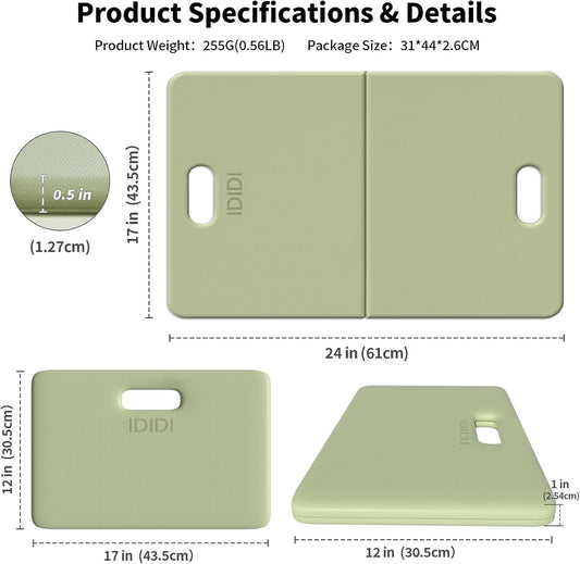Foldable Exercise Pad Extra Thick 1.2" x 14" x 24"