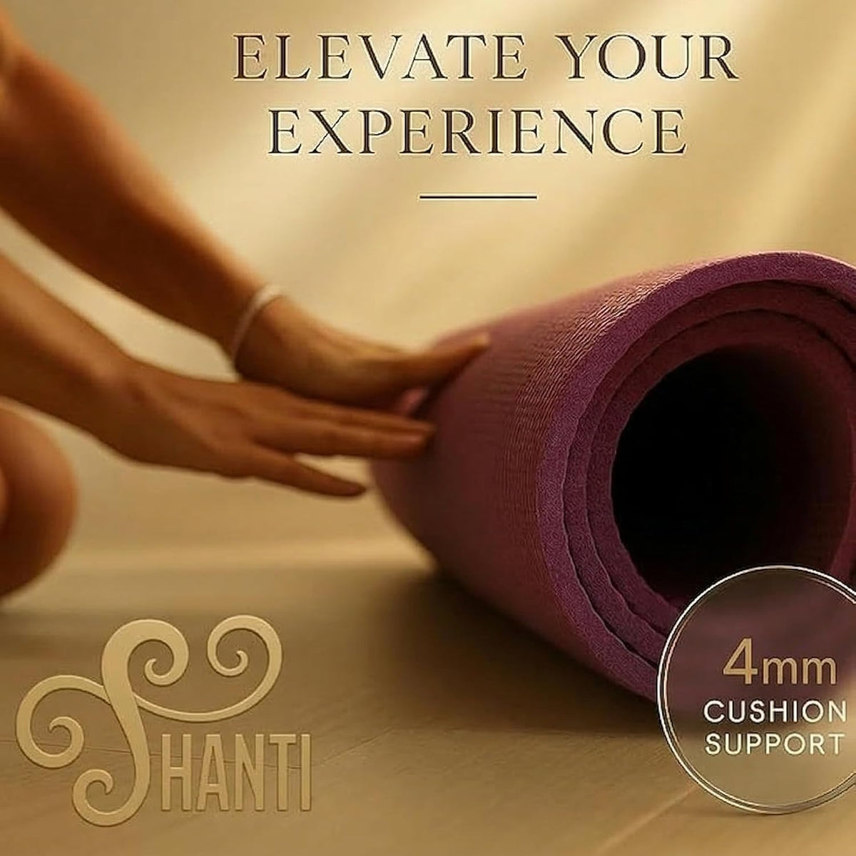 Diamond Series Yoga Mat - Diamond Shape to expand your Practise, UltraGrip surface, High dencity Cushioning for, Yoga, Pilates, Stretching & Home fitness.