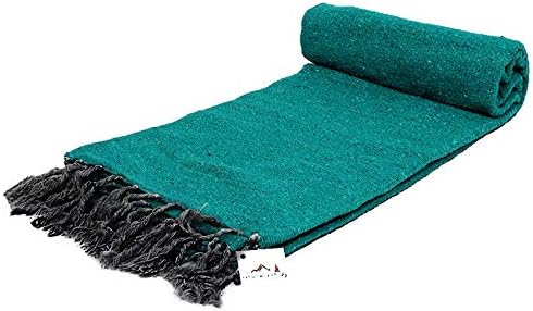 Open Road Goods Bulk Handmade Solid Color Yoga Blankets - Thick Mexican Blankets or Throws - Made for Yoga! (12 Pack, Black)