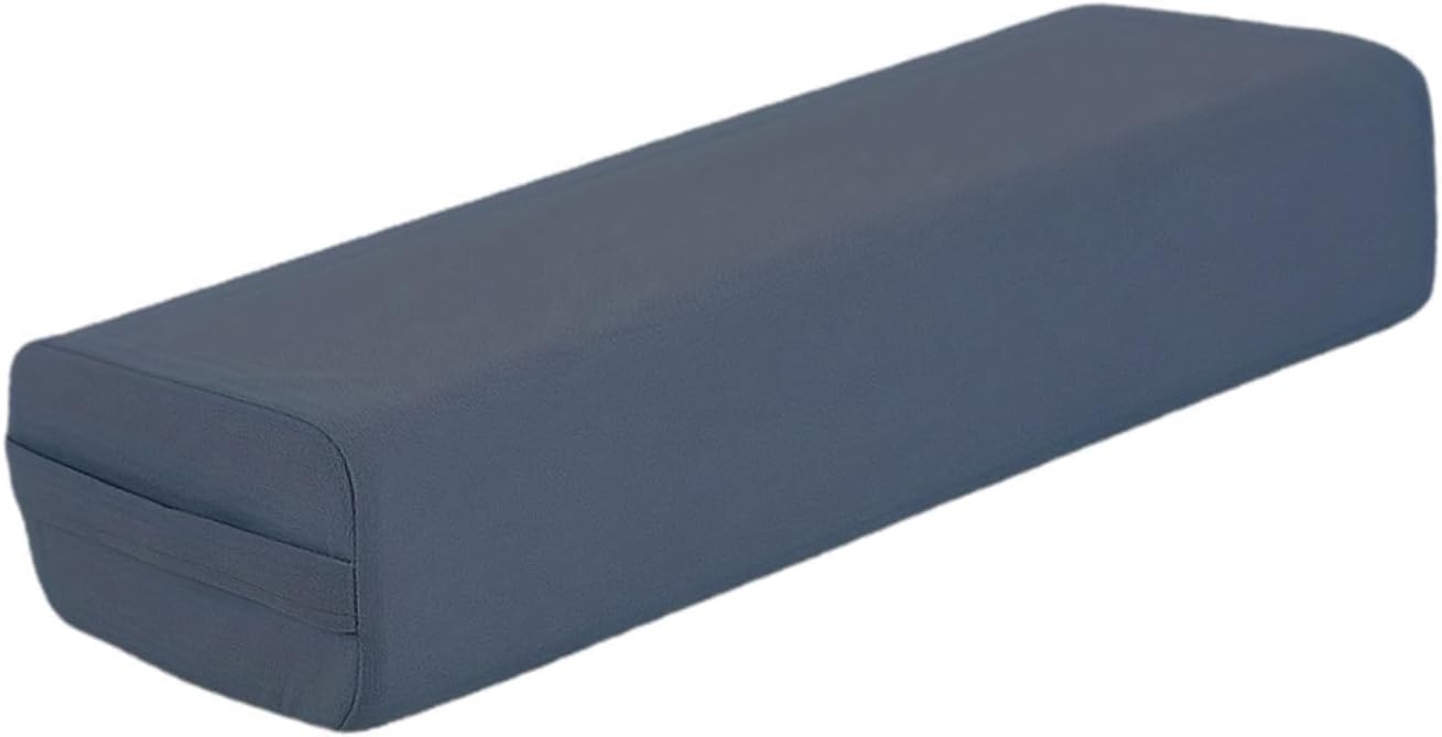 Vaveren Yoga Bolster Pillow Meditation Pillow,Breathable,Professional,Rectangular,with Carry Handle for Relaxation Restorative Yoga, Dark blue