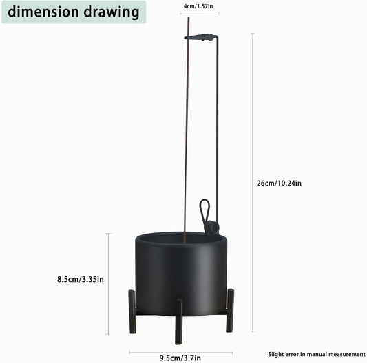 2 Pack Incense Burner, Anti-Ash Flying Metal Incense Holder,Incense Holder for Sticks,with Iron Catcher and Stabilizing Base Four-Legged Base,Perfect for Meditation Yoga, Home Decor