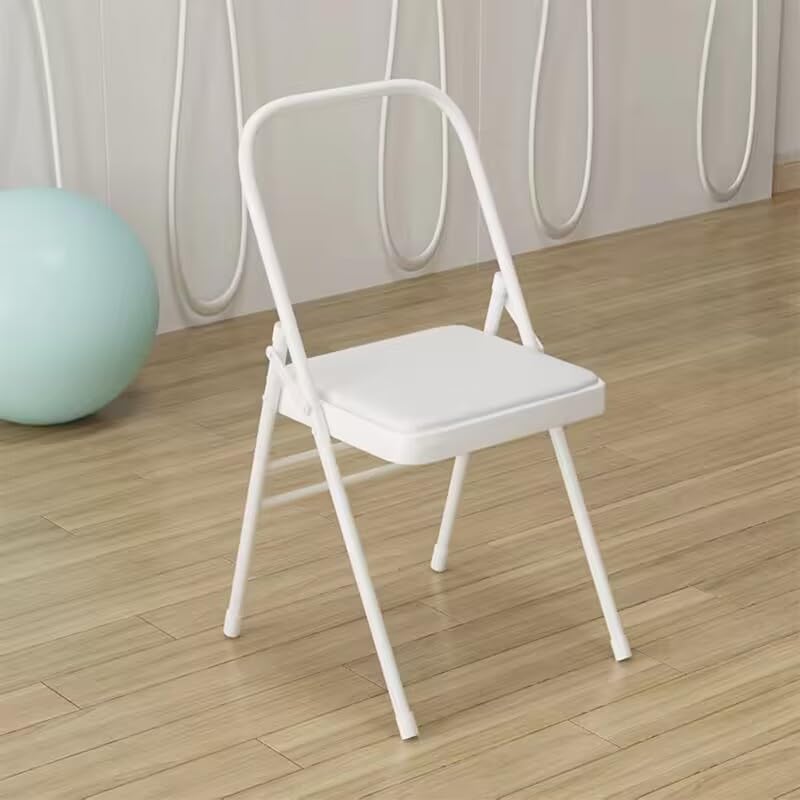 Yoga Chair,Pilates Chair,Iyengar Yoga Chair,Backless Yoga Chair,Portable Folding Chair,high Load-Bearing Capacity,Orange-41 * 41 * 83cm