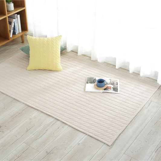 Thick Cotton Yoga Mat 100% Organic Natural Yoga Rug Fitness Rug with Bag for Exercise, Workout Washable 78.8 inches X 27.5 Inches