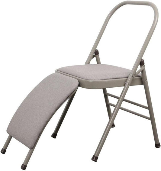 Foldable and Portable Yoga Assist Chair with Removable Lumbar Support for Back Pain Relieving Strength Training(Color 2)