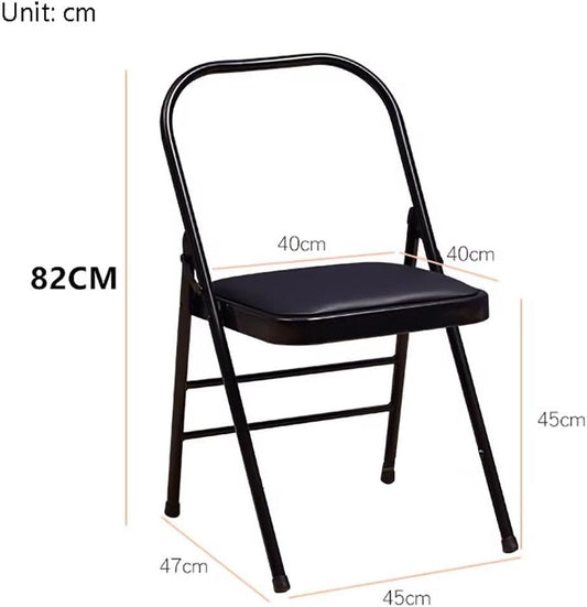 Pilates Yoga Chair PU Leather/Frosted Surface Double Beam Design Folding Backless Iyengar Yoga Chair Inversion