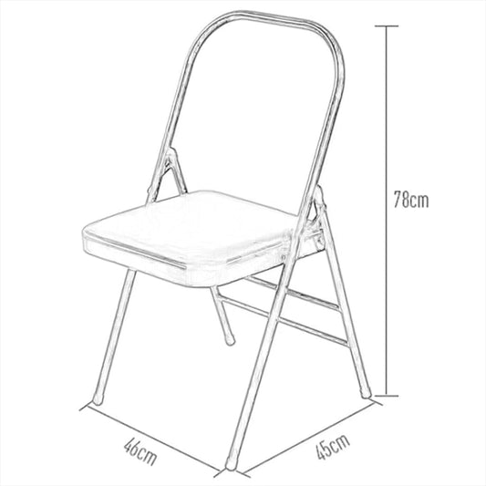 Yoga Chair,Iyengar Yoga Chair,PU Leather Backless Yoga Chair,Metal Folding Yoga Chair,Portable Yoga Chair,Home Fitness Inverted Yoga Chair,Black