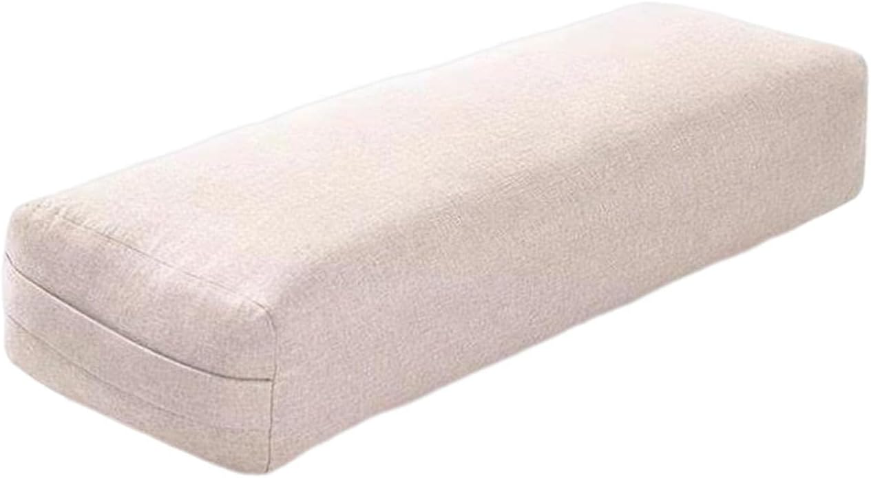 Yoga Bolster Yoga Prop Machine Washable Cover Pillow Meditation Cushion High Elastic Rectangular for Support Restorative Yoga Legs Beginners