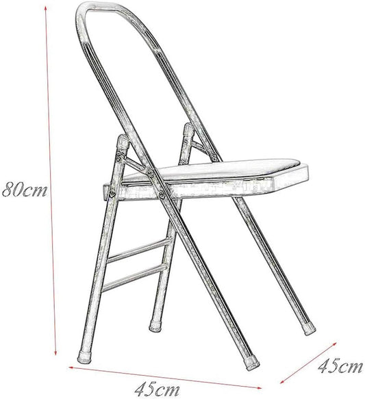 Folding Yoga Chair,Iyengar Yoga Chair,Pilates Yoga Chair,Backless Yoga Chair,Back Exercise Tool,Sturdy and Stable,Yoga Inversion Chair, Black