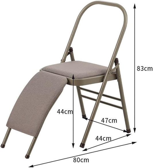 Yoga Chair with Detachable Lumbar Back Support Yoga Practice Balance Chair Yoga Auxiliary Chair,for Conference Rooms Outdoor Spaces,Grey
