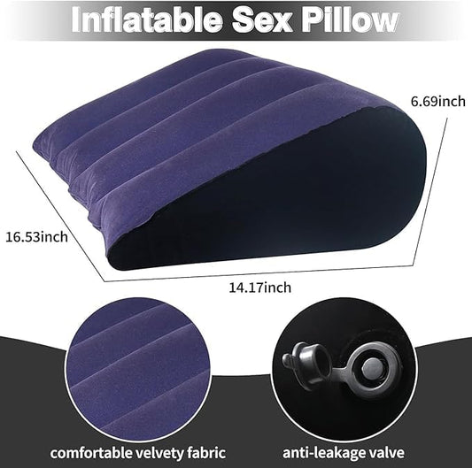 2025 Upgraded Bed Wedge Pillow, Inflatable Pillow for Couples Soft Portable Positioning Triangle Sofa Pillow Body Positioners Cushion Hoodies Yoga HP0Z