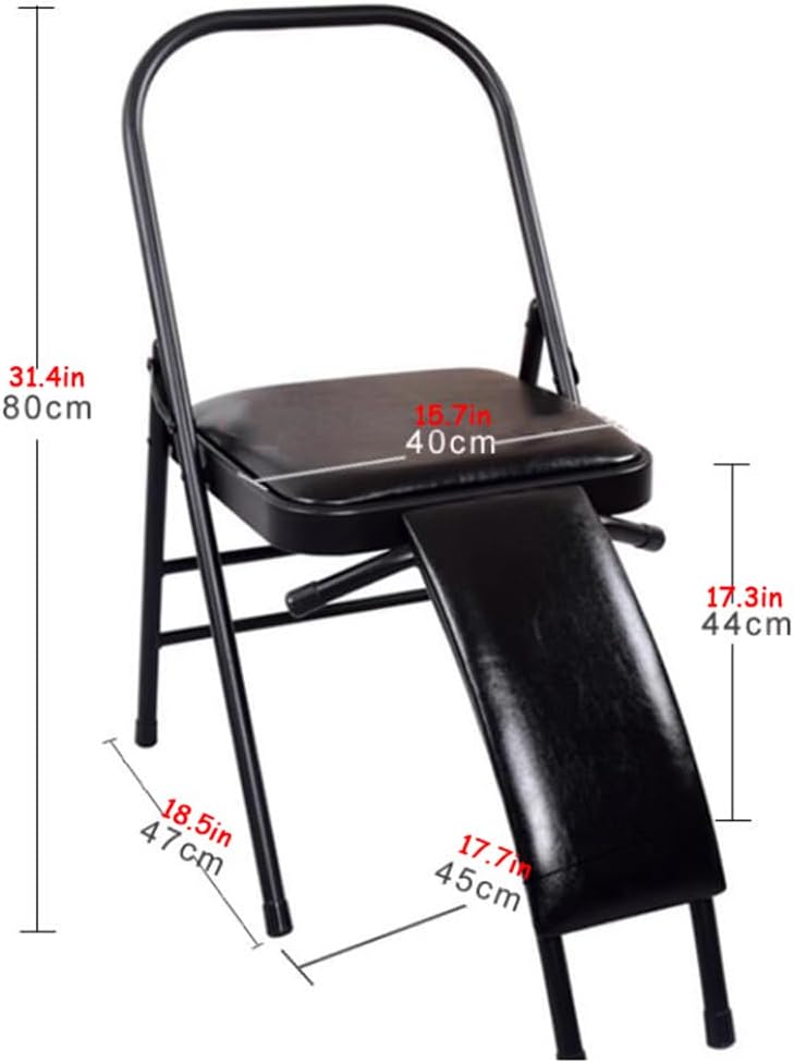 Yoga Auxiliary Chair Folding Chair for Yoga with Lumbar Support Yoga Practice Balance Chair Yoga Office Chair for Balance Handstand Flexibility
