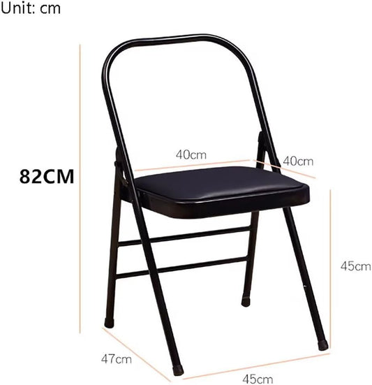 Brown Backless Yoga Chair, Pilates Yoga Chair, PU Leather, Double Beam Design, Folding Yoga Chair, Iyengar Yoga Chair, Yoga Inversion Chair, Size: 47 * 45 * 82cm,Orange