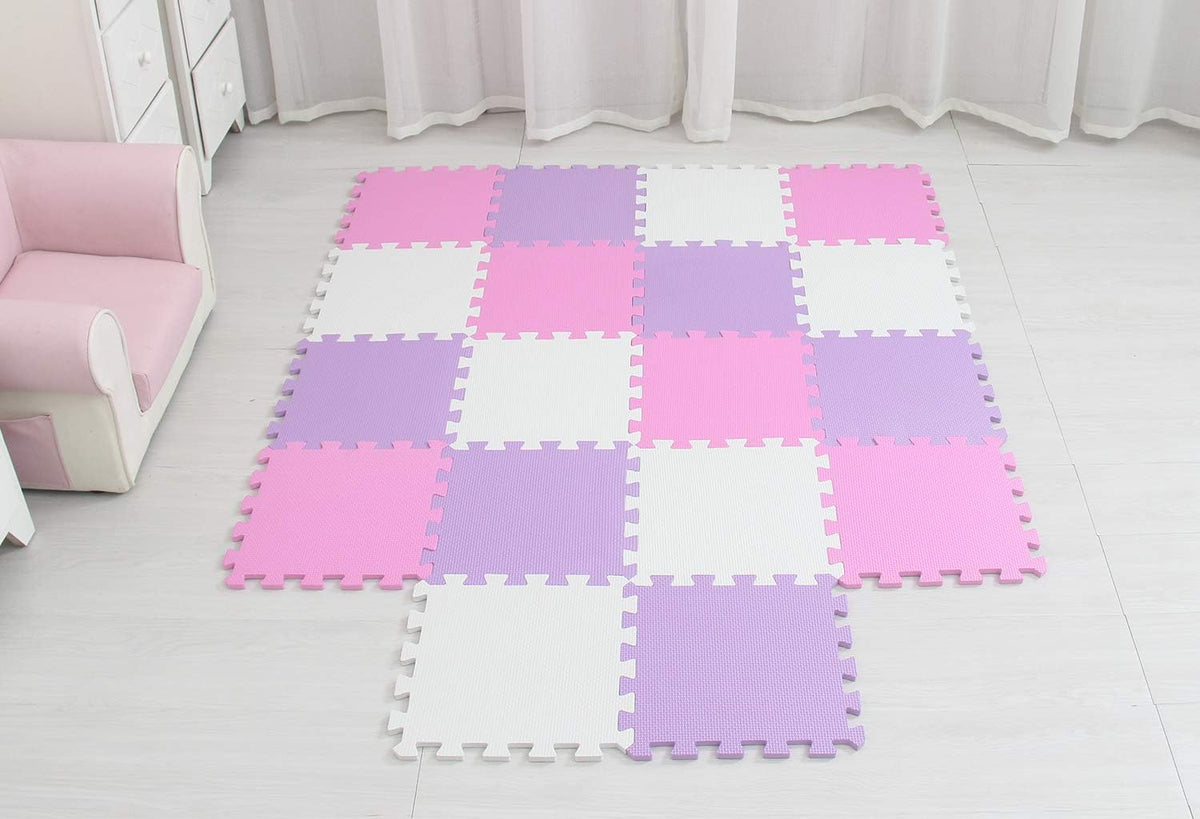 Foam Play Mat Thick Soft EVA Interlocking Foam Floor Mats Children Yoga Exercise Multi Jigsaw Puzzle Blocking Board Kids Playmats Play Grey L