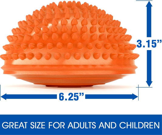 Hedgehog Balance Pods for Exercise, Core Body Balancing, Balance Pods for Youth & Adults with Hand Pump - Set of 5