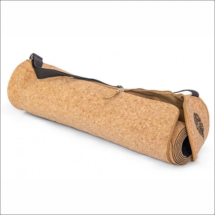 Semi-Rigid Cork Yoga Mat Bag - Tubular Shape Carrier, Durable & Eco-Friendly