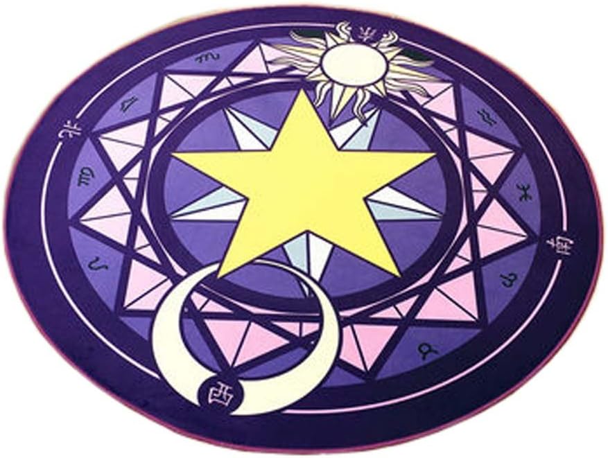 The Magic Circle Pattern Round Carpet Floor Mats Yoga Cushion for Playroom/Cloakroom, E-01