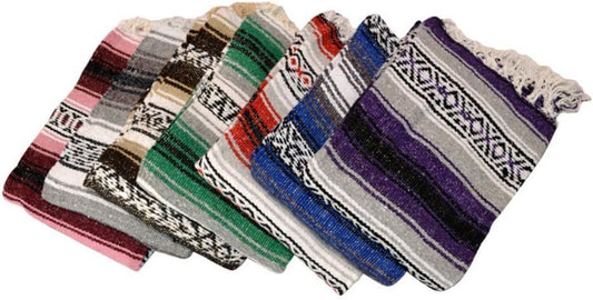 Five Large Authentic Mexican Falsa Blanket Throw Yoga Mexico Wholesale Pack Bulk Sanyork TM