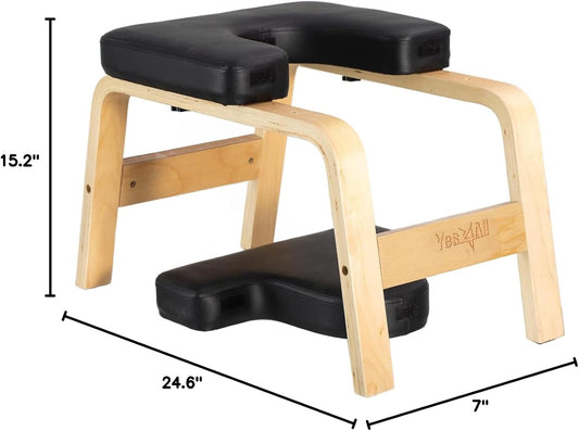 Yes4All Wooden Stool with PU Foam Pad