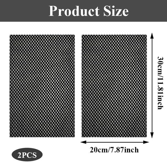 Non-Slip Pilates Floor Mats, Home Gym Exercise Mats, Black Pilates Mats, Enhanced Stability Mats, 2-Pack Grip Floor Mats for Workout