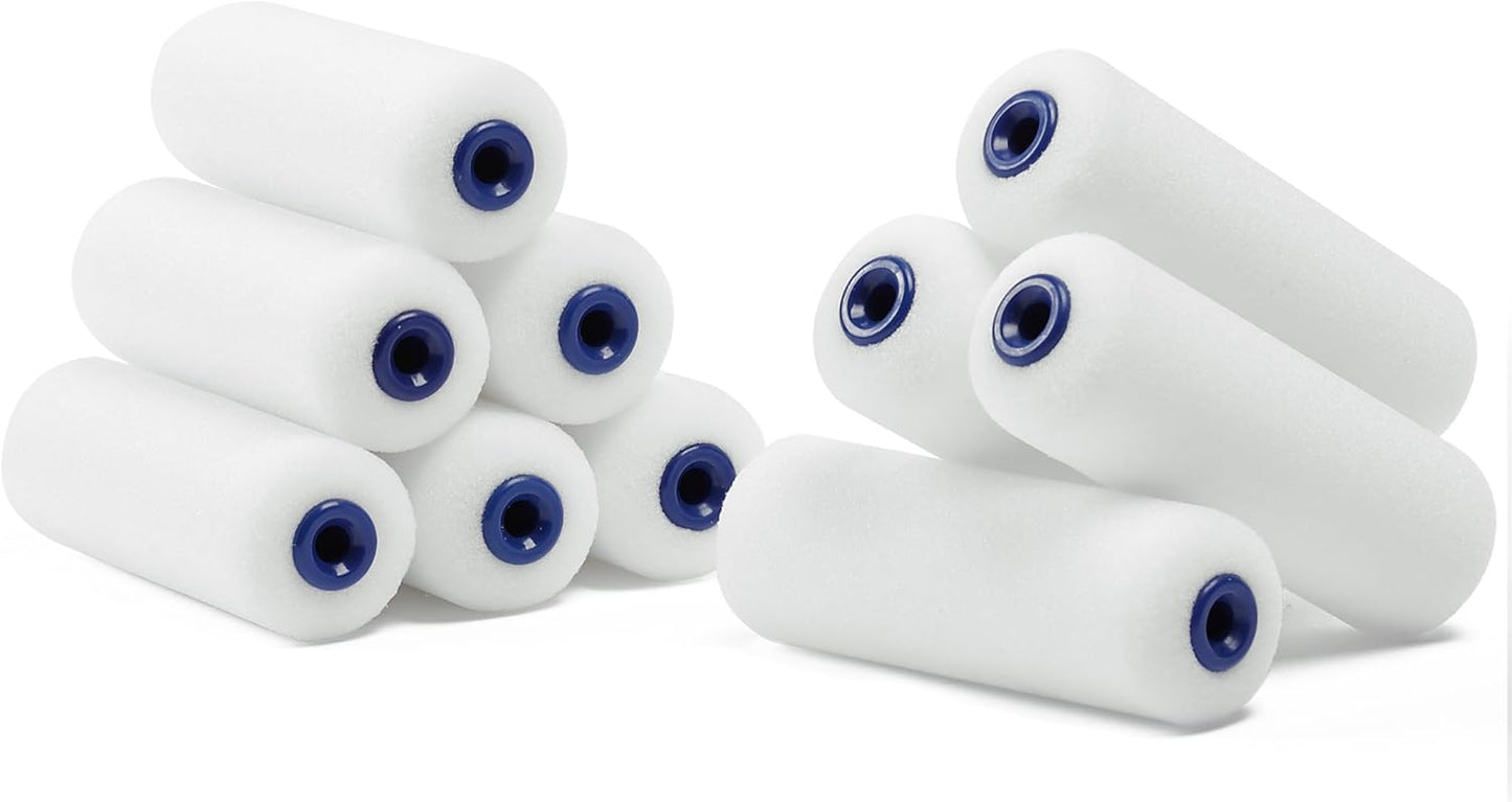 Bates- Foam Paint Roller Covers, 4 Inch, 30 Pack, Paint Roller 4 Inch, High Density Foam Roller Paint Covers, 4 Inch Paint Roller, Paint Rollers 4 Inch, Foam Paint Roller 4 Inch Foam Roller