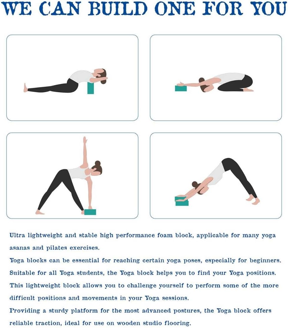 AMENTUM Yoga Block 9”x6”x3” Stand Out With Style Premium Yoga Block Featuring Bold Metallic Rivets. High-Density/Non-Toxic EVA Foam, Non-Slip Surface,Lightweight Exercise Support for Yoga, Stretching, Fitness Training