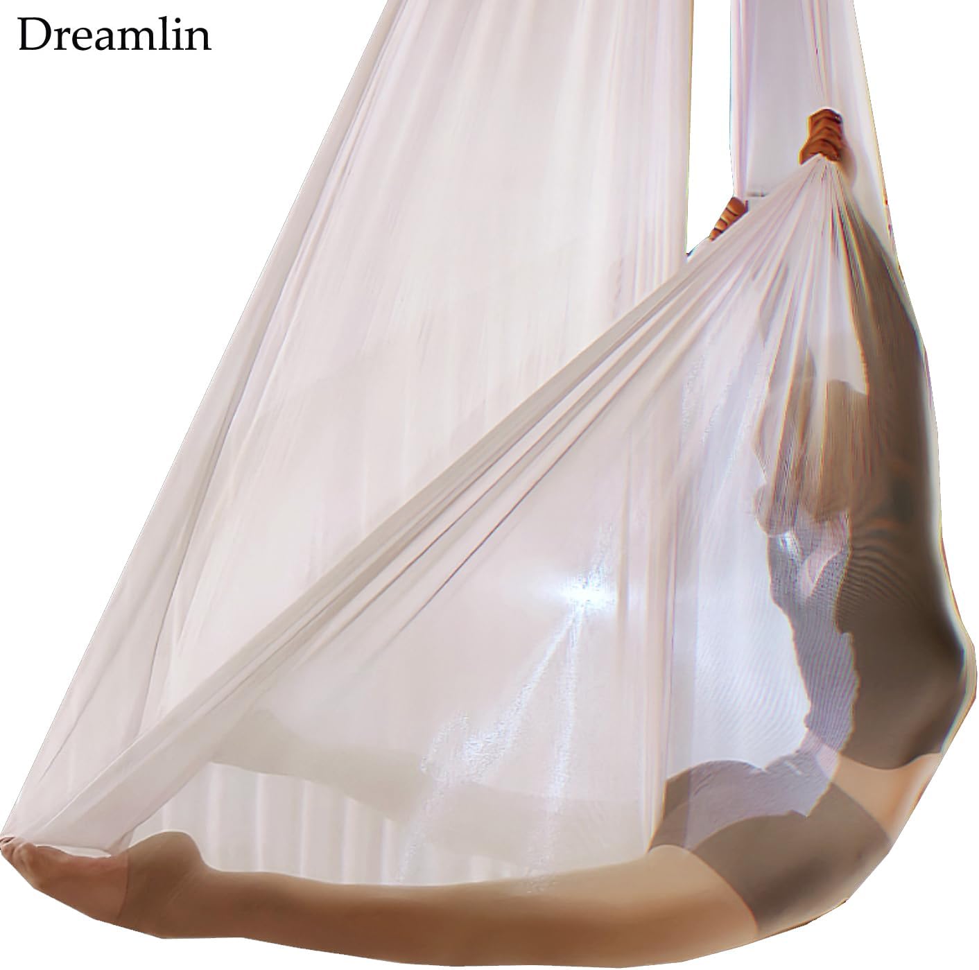 Transparent Aerial Yoga Hammock Set with Low Elasticity Aerial Silks Set Yoga Swings Included Accessories