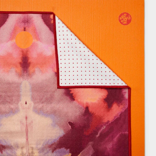 Manduka Yogitoes Hot Yoga Mat Towel - 71" | Moisture Activated Grip | Patented Silicone Nubs | Highly Absorbent, Durable & Easy Care | Made from Recycled Materials | 71 x 24 Inches | Geija Purple