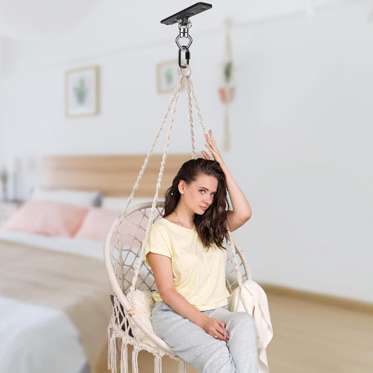 BeneLabel Swing Hanger with Bearing Swivel 800LB Capacity Stainless Steel Ceiling Mount Bracket Hanging Kit for Aerial Silks, Swings, Hammocks, Hanging Chair, Aerial Hoop, Heavy Bag, Yoga Swing