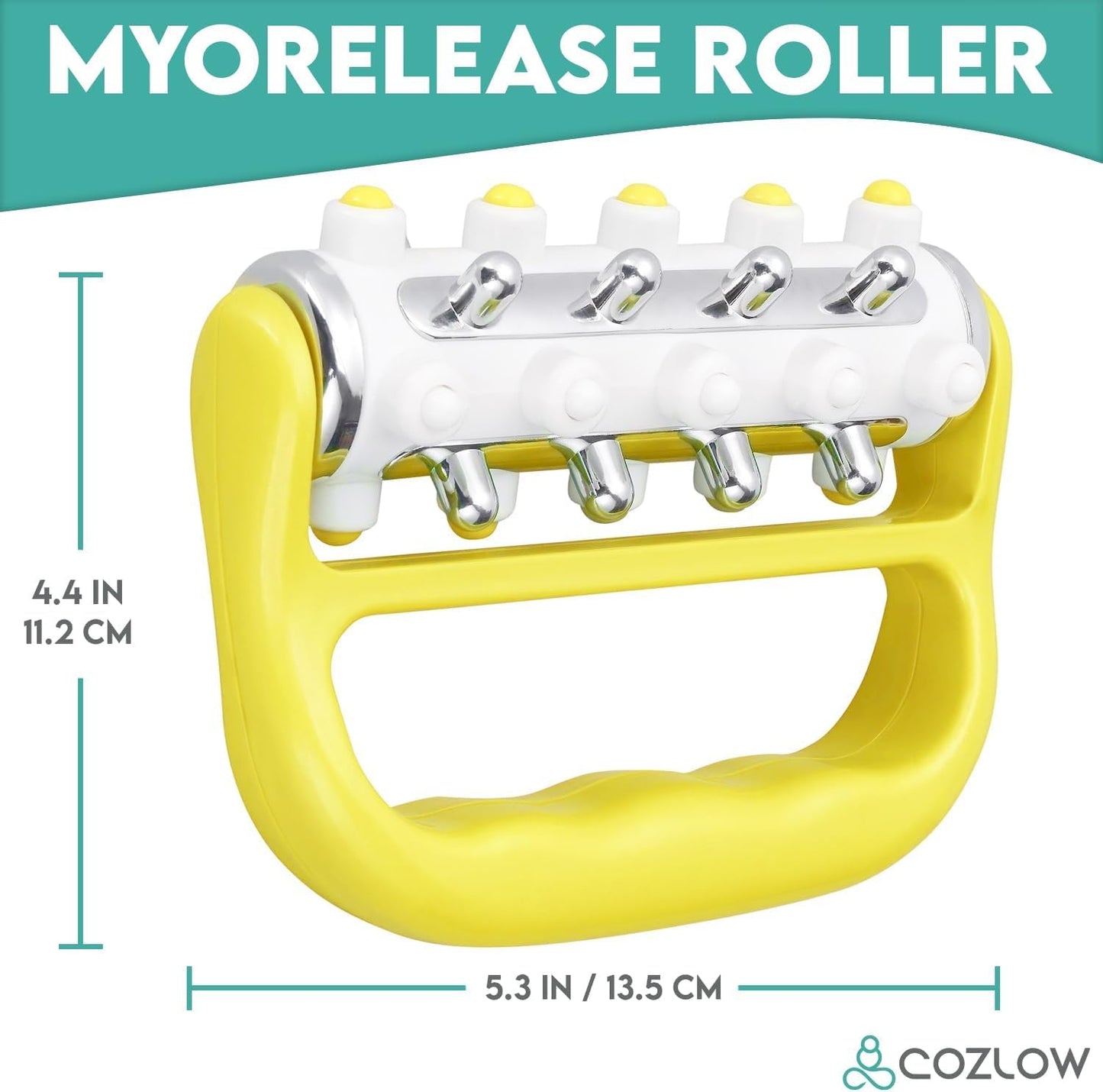 Massage Ball, Muscle Massager Roller Tool for Trigger Point Deep Tissue Release, Hand Held Manual Massage Therapy for Back, Neck, Leg, Shoulder, Foot Pain Relief by Cozlow