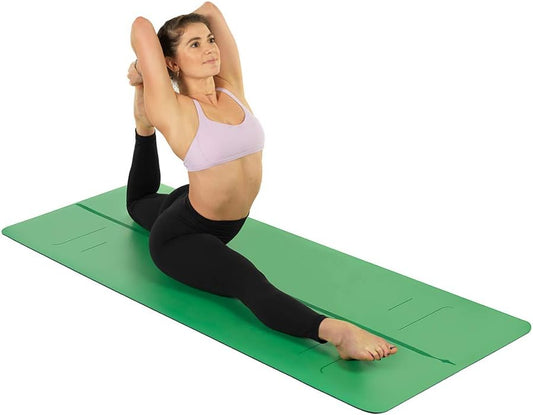 Evolve Yoga Mat - Patented Alignment Design, Advanced Non-Slip Grip