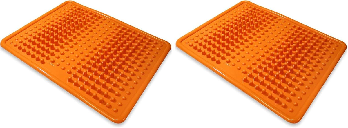 Foot Massager Mat, Acupressure Relaxation Reflexology Mat for Plantar Fasciitis, Heel, Arch Pain & Stress (Orange)