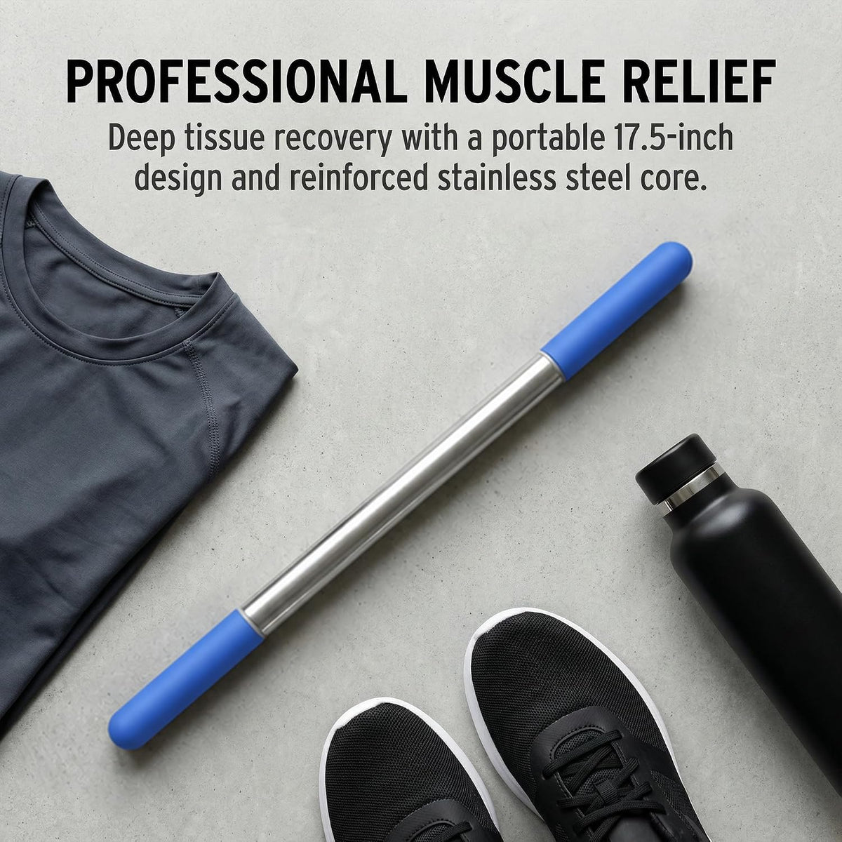 17.5”Muscle Roller Massage Roller Stick for Myofascial Release