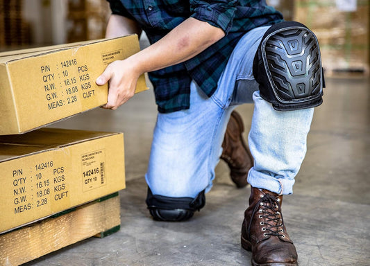 Professional Knee Pads for Work - Heavy Duty Foam Padding Kneepads for Construction, Gardening, Flooring with Comfortable Gel Cushion to Save Your Knees (Knee High)