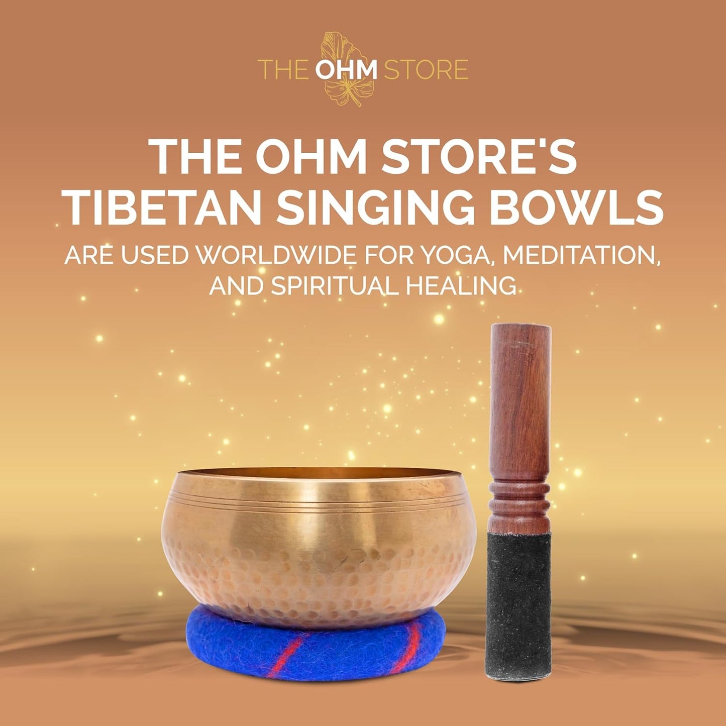 Handcrafted Tibetan Singing Bowl Set – 3.5” Sound Bowl for Meditation, Sound Healing & Yoga – Healing Instrument with Wooden Striker & Cushion – Authentic Hand-Hammered in Nepal