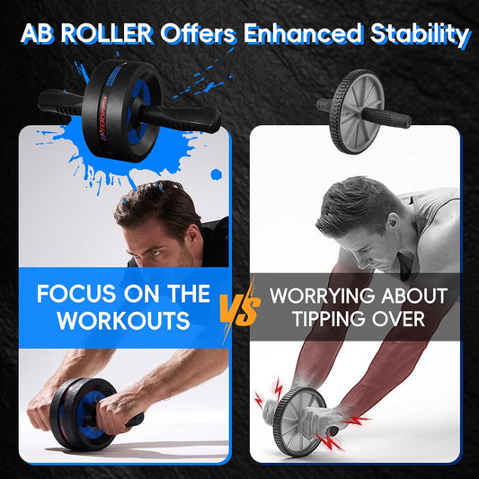 EnterSports Ab Roller Wheel for Abs Workout - Abdominal Exercise Equipment with 2 Knee Pads for Home Gym, Core Strength Training, Fitness Equipment for Men & Women