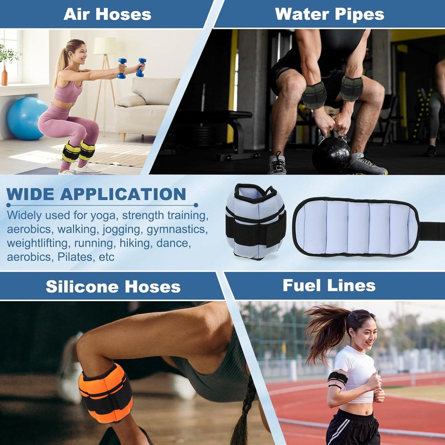 PATIKIL Adjustable Ankle Weights Wrist Leg Arm Weights Sandbags for Women Men Strength Training Weight Yoga Jogging Walking Aerobics