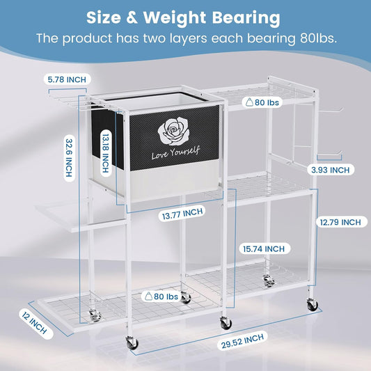 Yoga Mat Storage Rack,Home Gym Storage Rack Gym Workout Equipment Storage Organizer Fitness Weight Rack on Wheels for Yoga Mat,Yoga Block,Foam Roller,Resistance Band,Dumbbell,Kettlebell and Other Workout Accessories