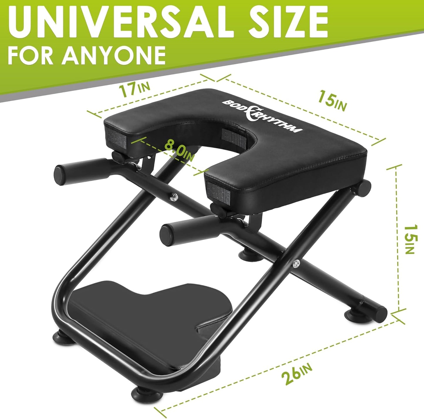 BODY RHYTHM Yoga Headstand Bench, Yoga Inversion Chair, Headstand Trainer for Relieve Stress, Improve Sleep & Digestion and Strength Training, Ideal for Home Workout, Fitness and Gym