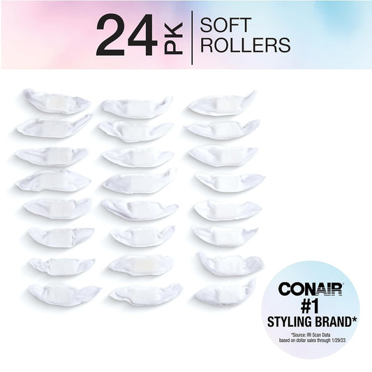 Conair Foam Hair Rollers -Heatless curls - Foam Rollers - Hair Rollers - Loose Hair Curlers in Assorted Sizes - 8 Count w/storage case