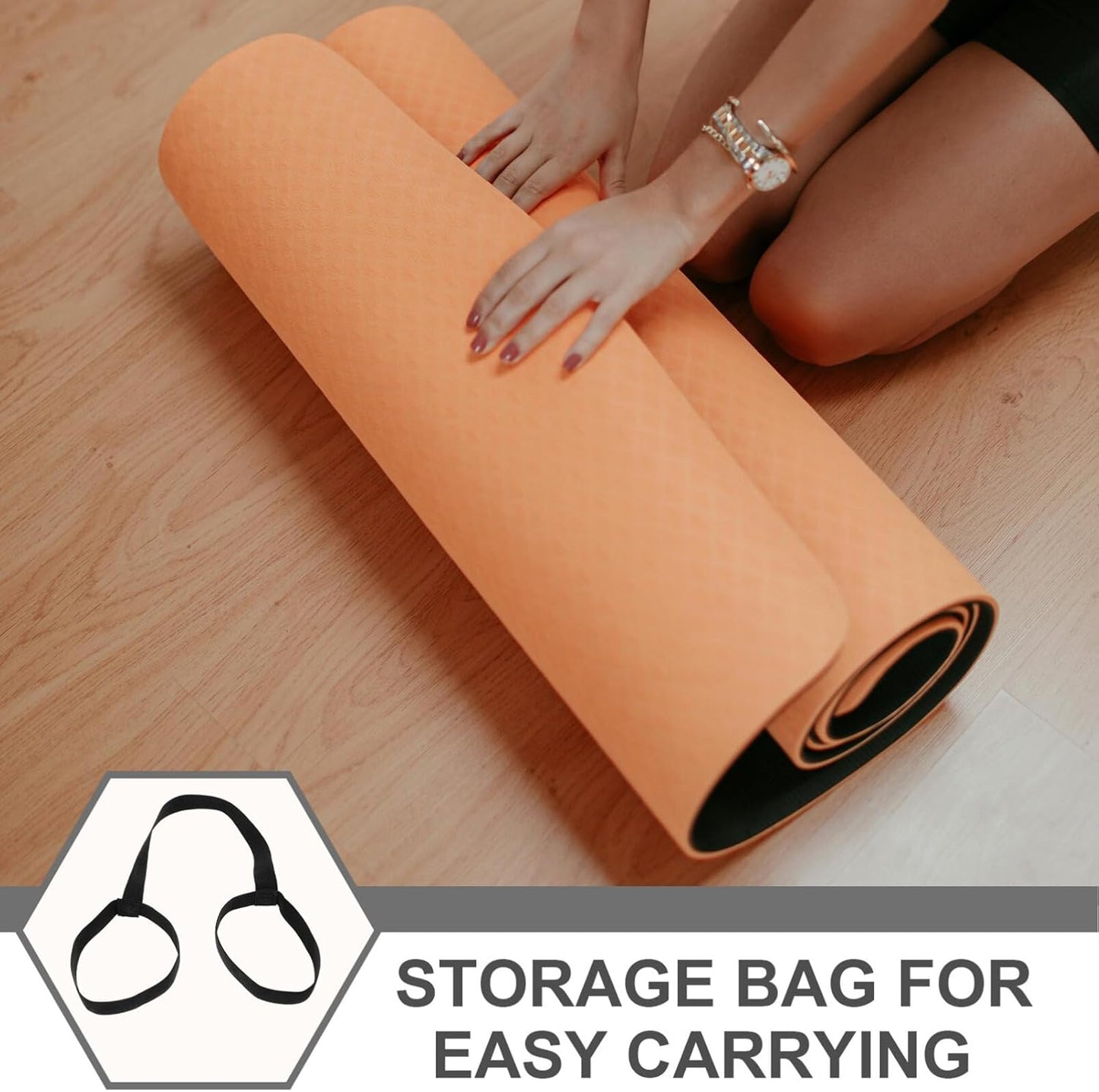 Toddmomy 4pcs Yoga Mat Straps for Carrying, Adjustable Non-Slip Sling 31 Inch Yoga Mat Carrying Straps