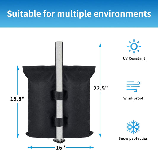 Sand Weight Bags(140lbs) for Pop up Tent,1680D Heavy Duty Weights Sand Bags for Outdoor,Set of 4