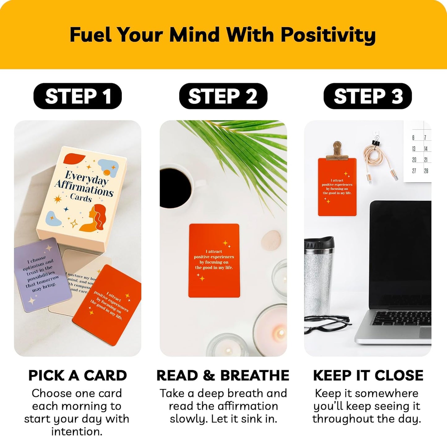 Affirmation Cards for Women – 52 Everyday Inspirational Cards | Positive Self Care & Motivational Gifts for Women, Bestie Gifts, Uplifting Empowerment Deck // Paper Plan